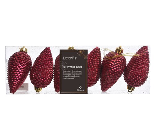 Decoris Dennenappel polystyreen glitter - afbeelding 1