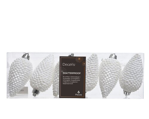 Decoris Dennenappel polystyreen glitter - afbeelding 1