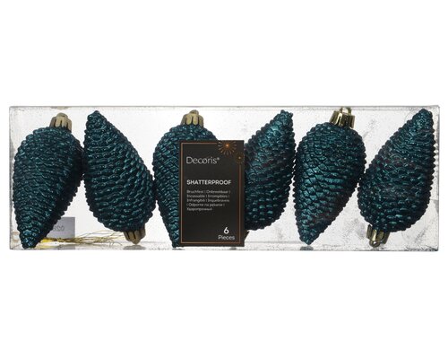 Decoris Dennenappel polystyreen glitter - afbeelding 1