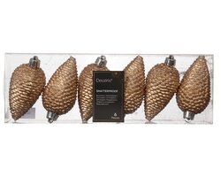 Decoris Dennenappel polystyreen glitter - afbeelding 1