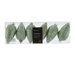 Decoris Dennenappel polystyreen matcha green dia4.5cm x H.8cm - afbeelding 1
