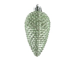 Decoris Dennenappel polystyreen matcha green dia4.5cm x H.8cm - afbeelding 2