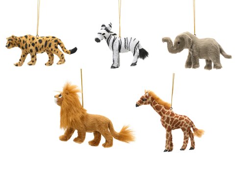 Decoris Dieren plastic golden hanger 5ass