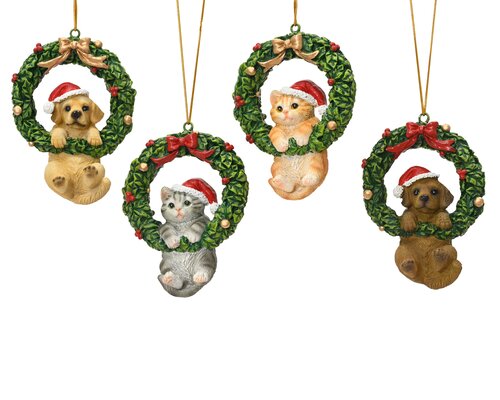Decoris Dieren polyresin 4ass