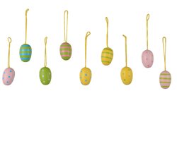 DECORIS Ei hout d2h3cm a9 9st