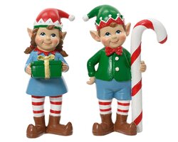 Decoris Elf polyresin 2ass - afbeelding 1
