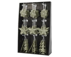 Decoris Figuren plastic glitter 3ass - afbeelding 2