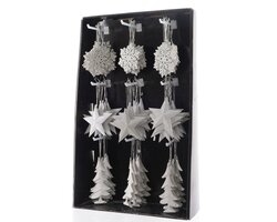 Decoris Figuren plastic glitter plastic glitter hanger 3ass - afbeelding 2