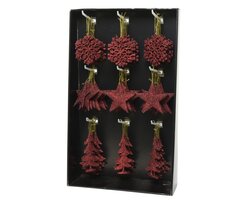 Decoris Figuren plastic glitter plastic glitter hanger 3ass - afbeelding 2