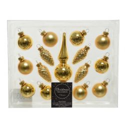 Decoris Figuur Gl Mini Piek Glans-Mat Licht Goud dia3cmdia2x5cmdia3.5x13cm
