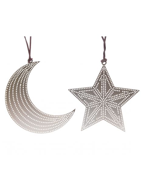 Decoris Figuur Ijzer Hang 2Ass Goud 13.5x14cm14x13.5cm