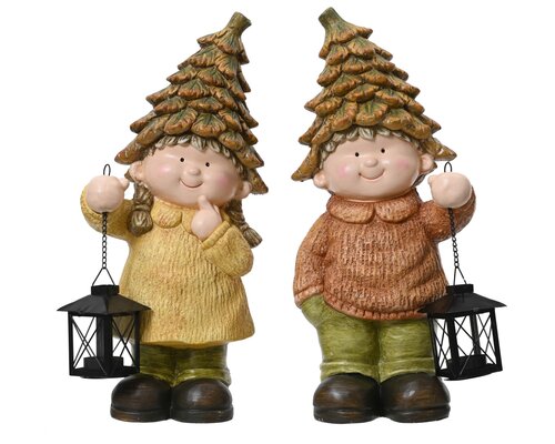 Decoris Figuur magnesium w lantern 2ass