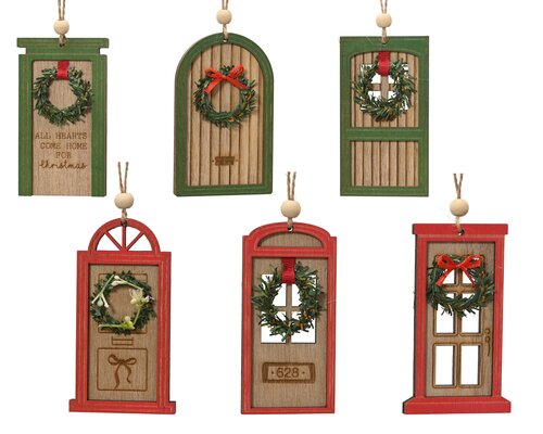 Decoris Figuur triplex pe wreath,bow 6ass