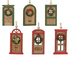 Decoris Figuur triplex pe wreath,bow 6ass