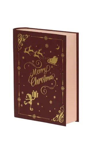 Decoris Giftbox karton l21.5b6.6h28cm ossenbloed