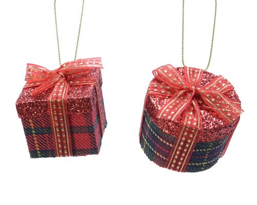 Decoris Giftbox plastic w bow on top 2ass