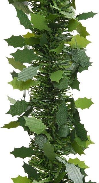 Decoris Guirlande met hulst d10l270cm grn