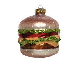 Decoris Hamburger glas glitter - afbeelding 2