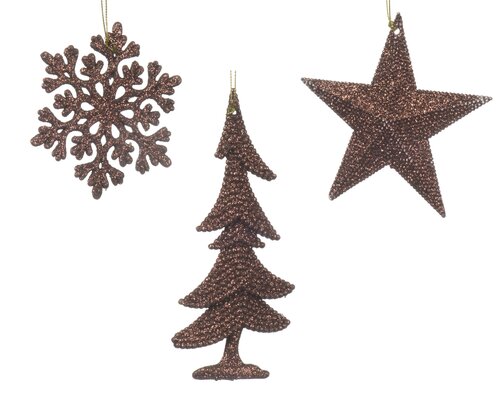Decoris Hanger plastic glitter - afbeelding 1