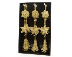 Decoris Hanger plastic glitter plastic glitter hanger 3ass - afbeelding 2