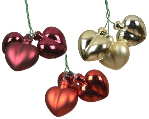 Decoris Hart polystyreen shiny - matt 3col ass