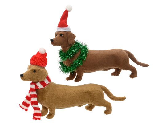 Decoris Hond plastic with hat 2ass