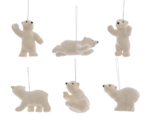 Decoris Ijsbeer plastic flock with glitter,