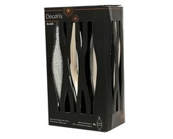 Decoris Ijspegel glas shiny - matt - glitter mix - afbeelding 1