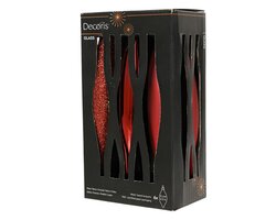 Decoris Ijspegel glas shiny - matt - glitter mix - afbeelding 1