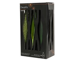 Decoris Ijspegel glas shiny - matt - glitter mix - afbeelding 1