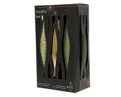 Decoris Ijspegel glas shiny - matt - glitter mix - afbeelding 1