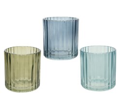 Decoris Kaarsenhouder glas gekleurd
