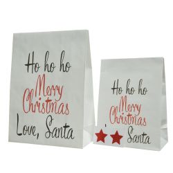 Decoris Kadotas Papier Set 2Ass Wit/Rood 9x20.5x27.5cm8x15.5x21cm