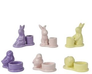 DECORIS Kandelaar aardewerk l10.5b6h5cm a6