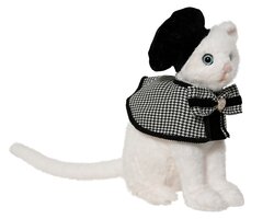 Decoris Kat kunstbont polyester hat and cloth