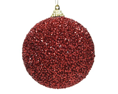 Decoris Kerstbal foam glitter beads