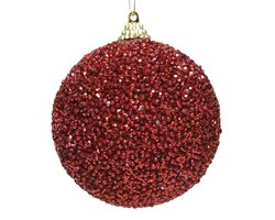 Decoris Kerstbal foam glitter beads