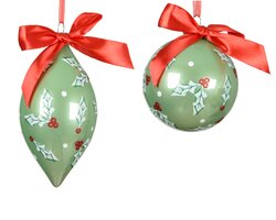 Decoris Kerstbal glas 2ass
