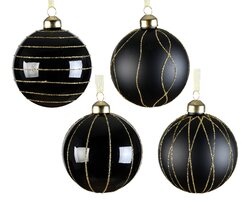 Decoris Kerstbal glas 4ass