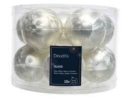 Decoris Kerstbal glas matt - afbeelding 1