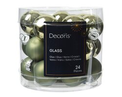 Decoris Kerstbal glas mix rosemarijn dia2.5cm