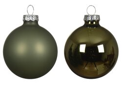 Decoris Kerstbal glas mix rosemarijn dia6cm - afbeelding 2