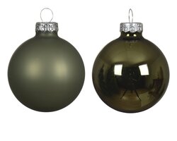Decoris Kerstbal glas shiny, matt mix - afbeelding 2