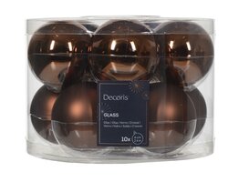 Decoris Kerstbal glas shiny-matt mix - afbeelding 1