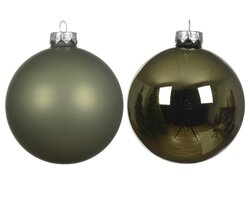 Decoris Kerstbal glas shiny, matt mix - afbeelding 2