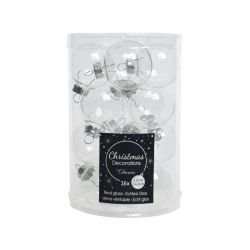 Decoris Kerstballen glas transparent transparant/helder dia3.5cm