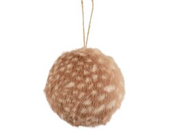 Decoris Kerstbal kunstbont