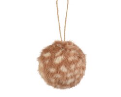 Decoris Kerstbal kunstbont