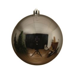 Decoris Kerstbal kunststof D14cm zilver
