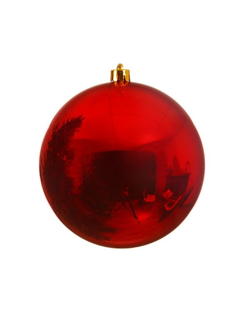 Decoris Kerstbal kunststof D25cm kerstrood